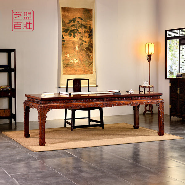 Siam Rosewood Palace-Style Carved Painting Table 大红酸枝宫廷大画案