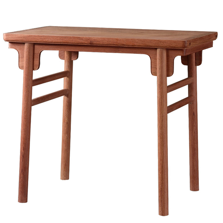 Traditional Chinese Pterocarpus macrocarpus desk with knife-shaped panels.