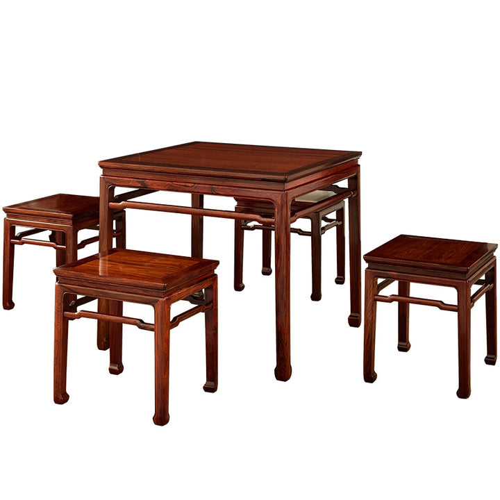 High-quality Granadillo wood four-seater table