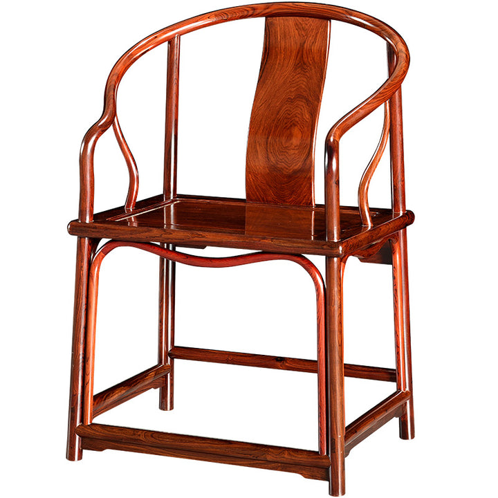 Traditional Chinese-style Granadillo cane seat armchair