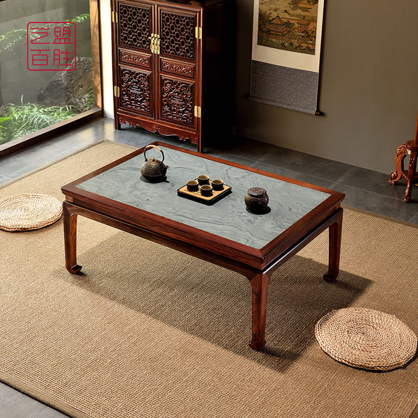 Siam Rosewood Coffee Table with Stone Inlays 大红酸枝大茶几JZKT-SF002