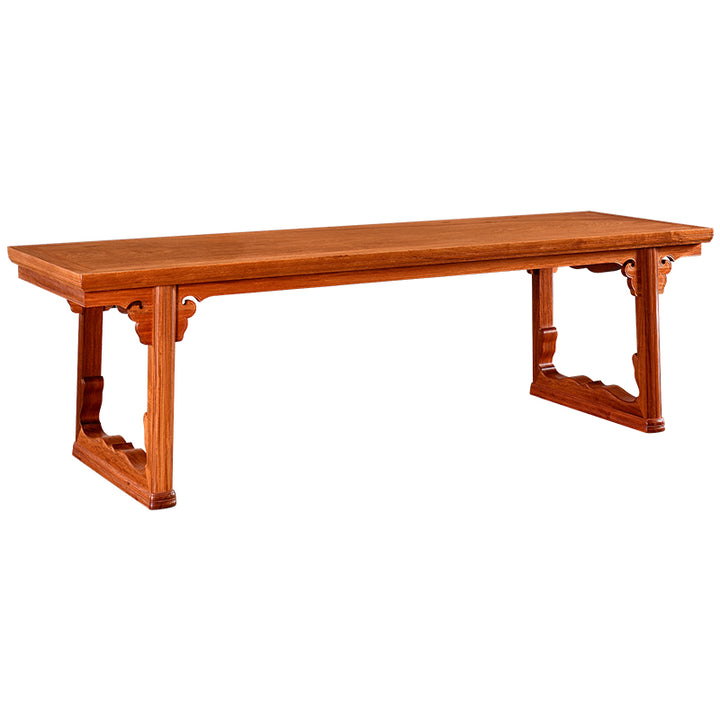 Classic Chinese desk with cloud pattern and linked legs in Pterocarpus macrocarpus