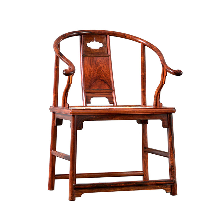 Beautifully designed round-back armchair with cane seat