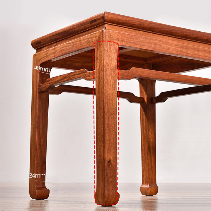 Traditional-style rosewood stool ideal for any elegant home decor.