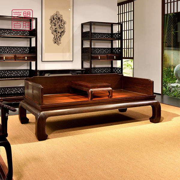 Siam Rosewood Sofa Bed from Wang Shixiang's Book 大红酸枝王世襄书里的罗汉床