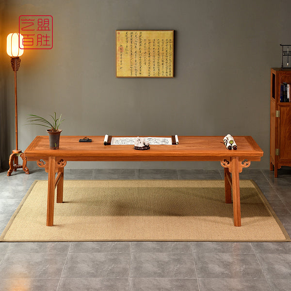 Large desk with Ruyi design made of Pterocarpus Macrocarpus wood