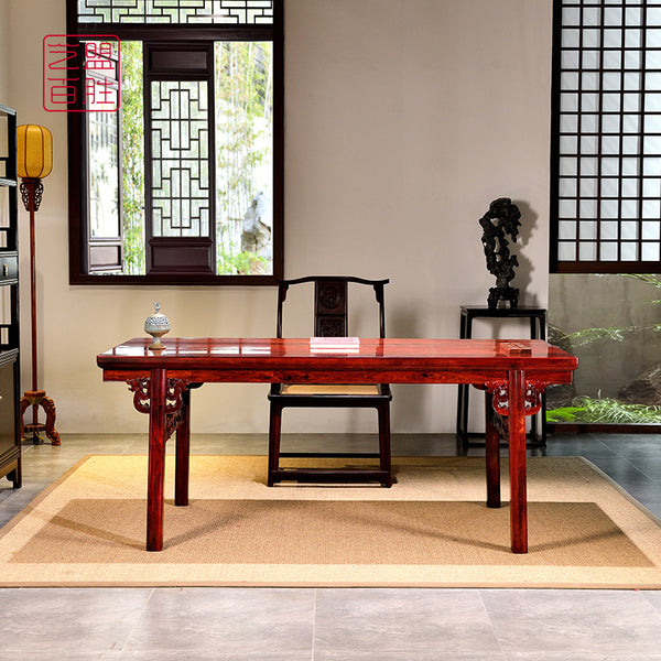 Red Sandalwood Painting Table with Phoenix Pattern 小叶紫檀凤纹画案