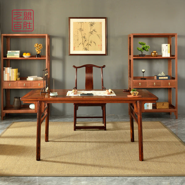 Mikado Rosewood Ming Dynasty Style Study Desk 微凹黄檀素刀牙画案