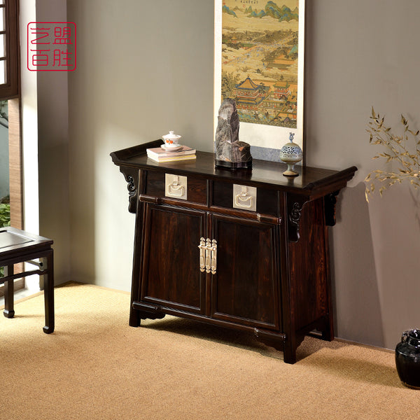 African Blackwood Sideboard with Two Drawers 紫光檀二联柜