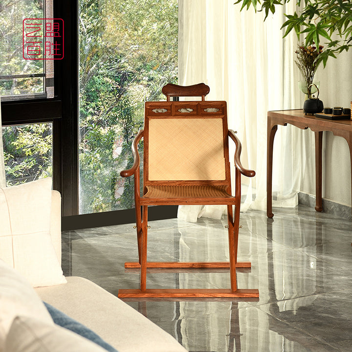 Classic Chinese style Pterocarpus macrocarpus lazy chair