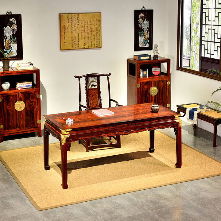 Elegant Qing-style painting table made of Granadillo wood