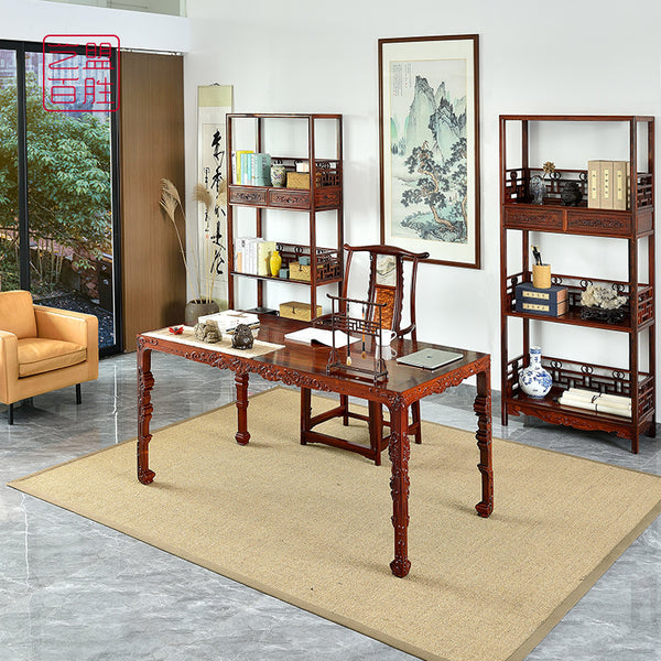 Mikado Rosewood Vertical Dragon Carved Painting Table with Four Corners 微凹黄檀四面平螭龙纹画桌