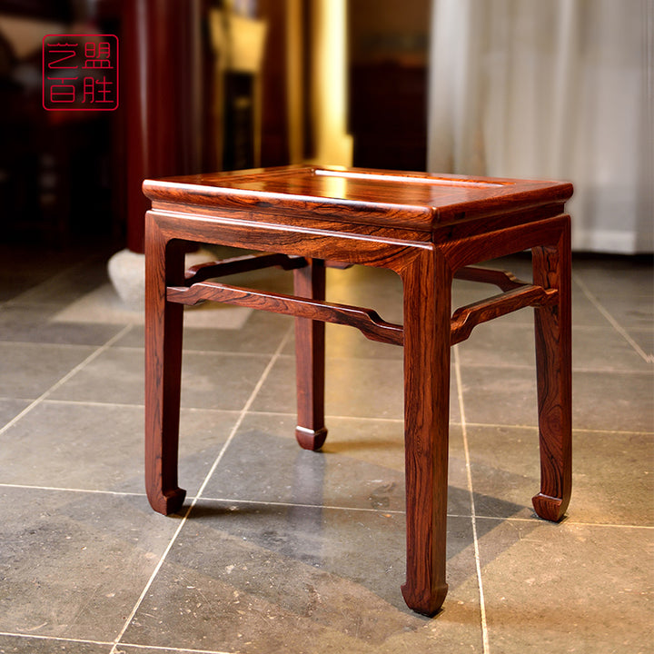 Traditional Chinese Granadillo small square stool