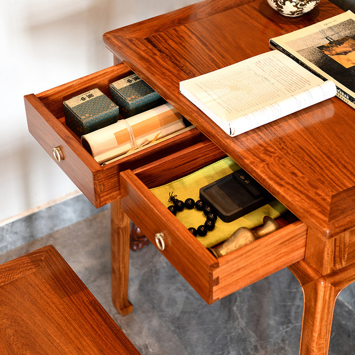 Luxurious rosewood dressing table showcasing detailed craftsmanship.