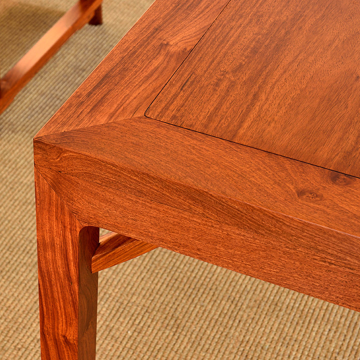 Large rectangular table with straight legs, made of rosewood.