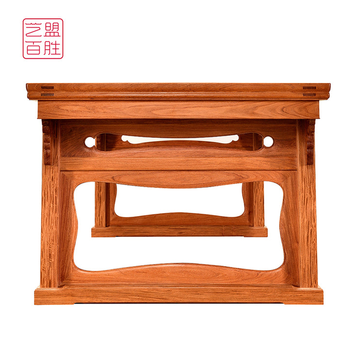 Traditional style wooden table with a sturdy build