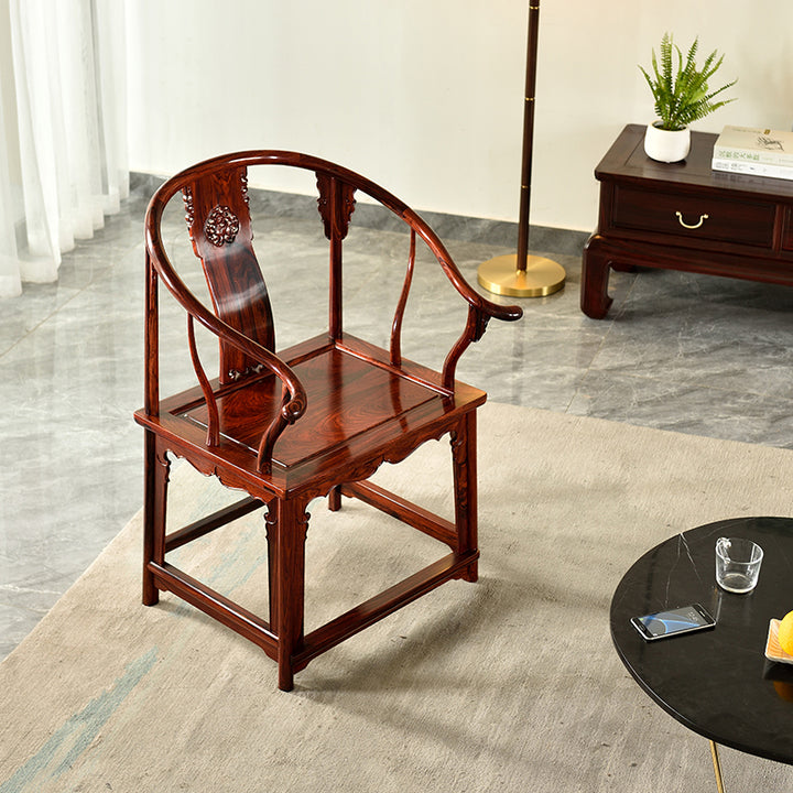 Luxurious Granadillo Qilin armchair showcasing fine craftsmanship