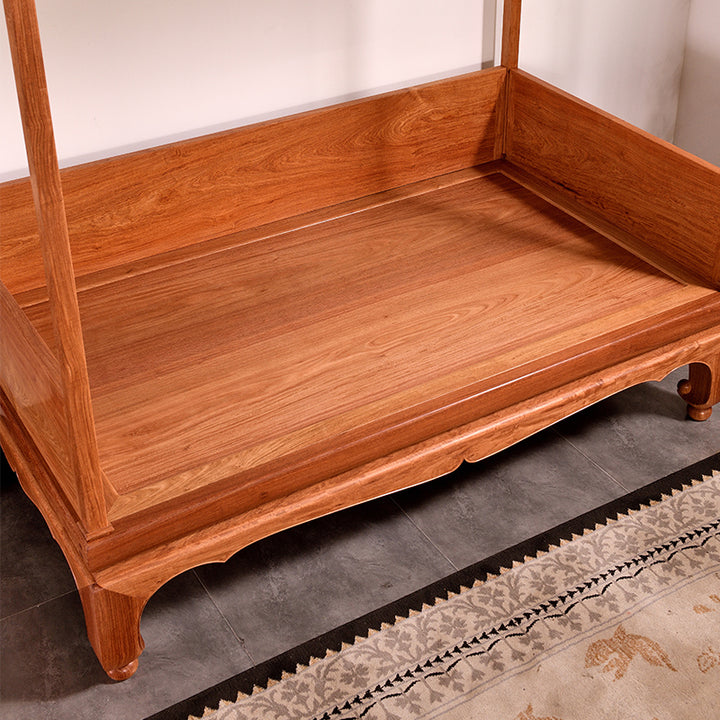 Classic Four-Post Sofa Bed Crafted from Pterocarpus Macrocarpus