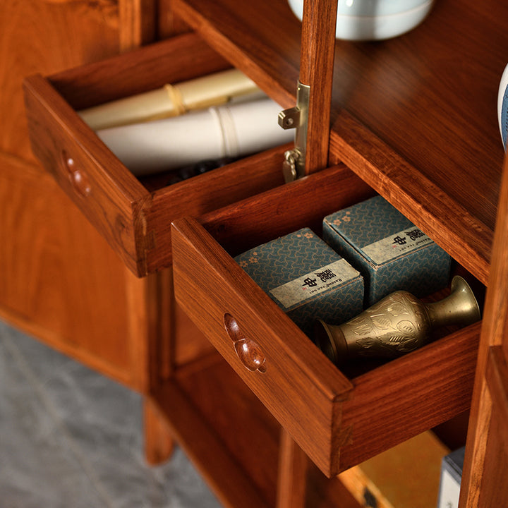 Classic rosewood cabinet with a smooth surface and elegant appearance