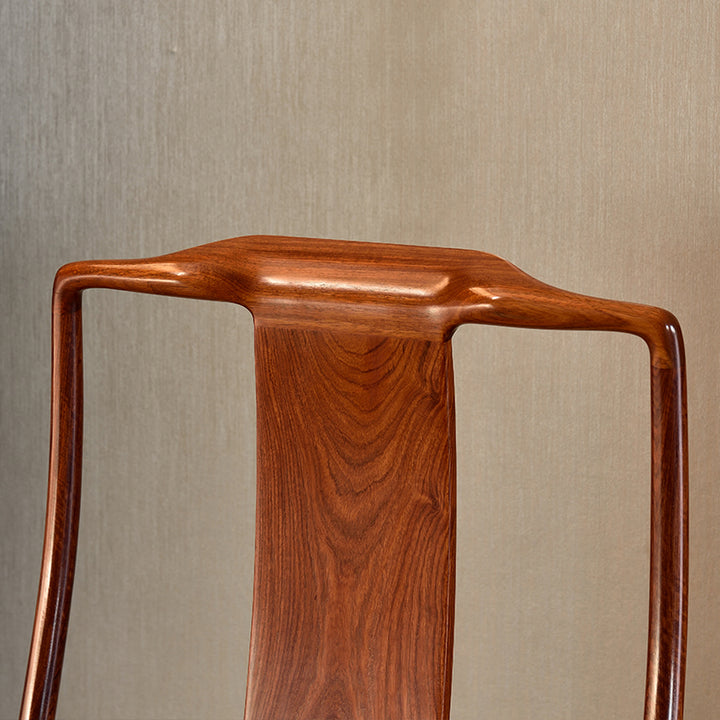 Handcrafted high back chair in rosewood