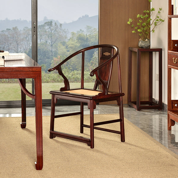 Red Sandalwood Chair in the Style of Robert H. Ellsworth 小叶紫檀安思远圈椅藤面