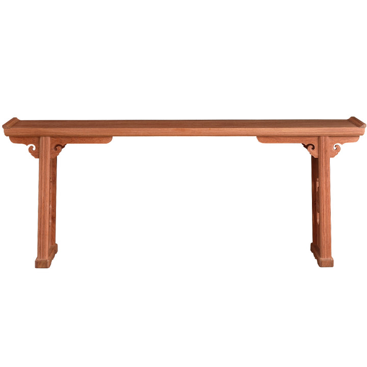 Elegant Pterocarpus macrocarpus console table featuring Ruyi side carvings