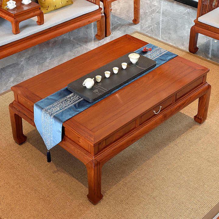 Beautifully crafted Pterocarpus macrocarpus sofa set with matching end tables