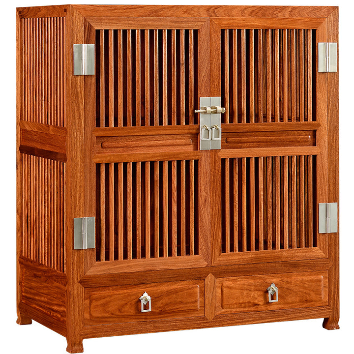 Classic Pterocarpus macrocarpus tea cabinet with traditional craftsmanship