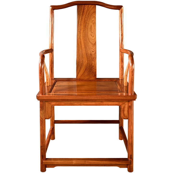 Elegant Pterocarpus macrocarpus chair for a traditional study room