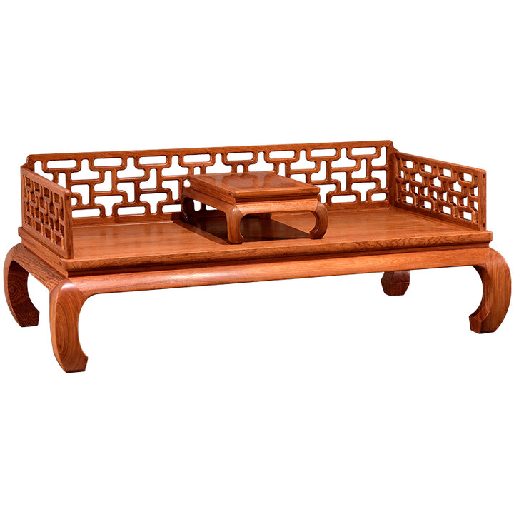 Handcrafted Pterocarpus Macrocarpus wood sofa bed