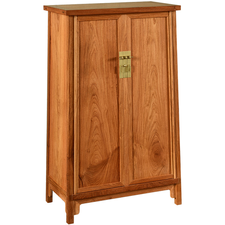 Pterocarpus macrocarpus cabinet featuring intricate wood grain