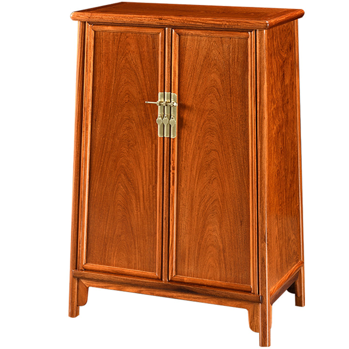 Traditional Chinese round-corner cabinet made of rich rosewood.